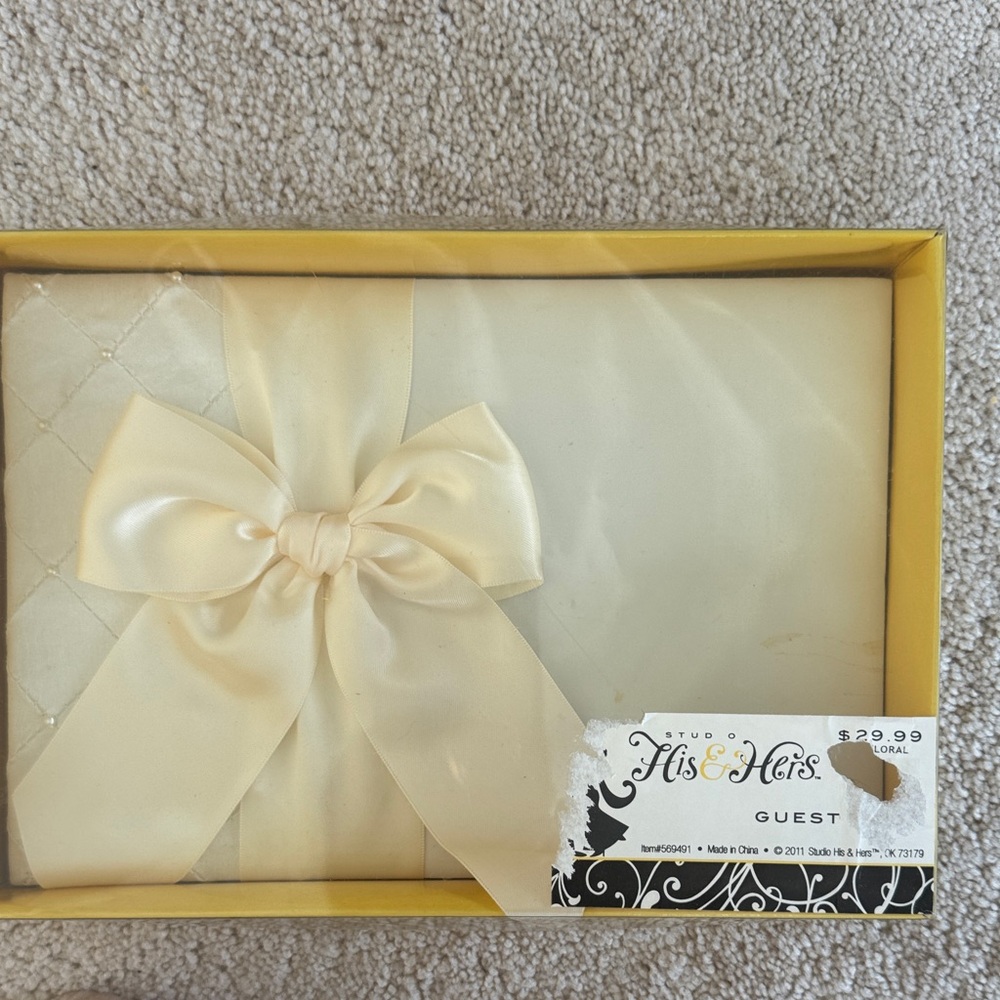 Studio His & Hers Guest Book with Bow